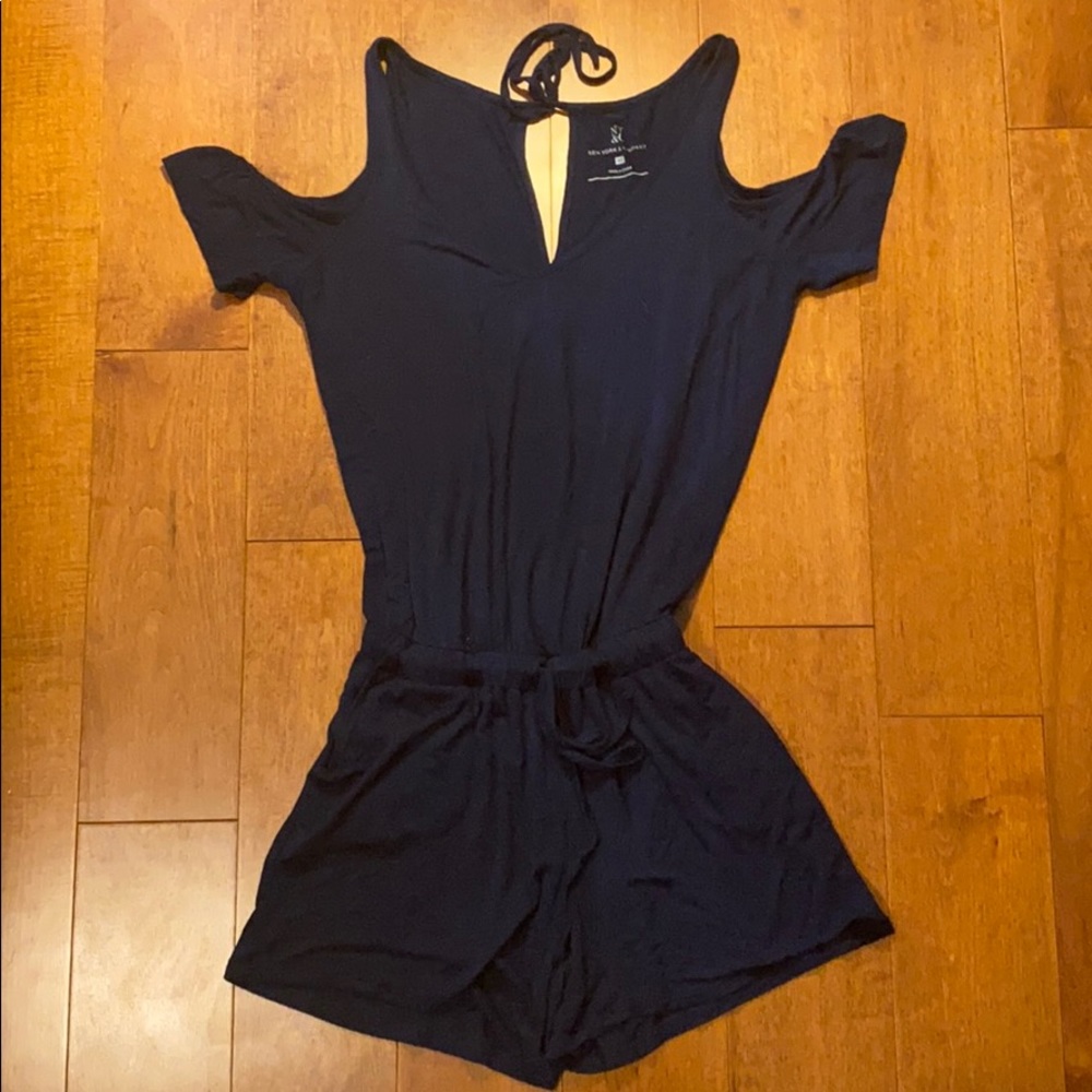 New York and Company Navy Blue Romper